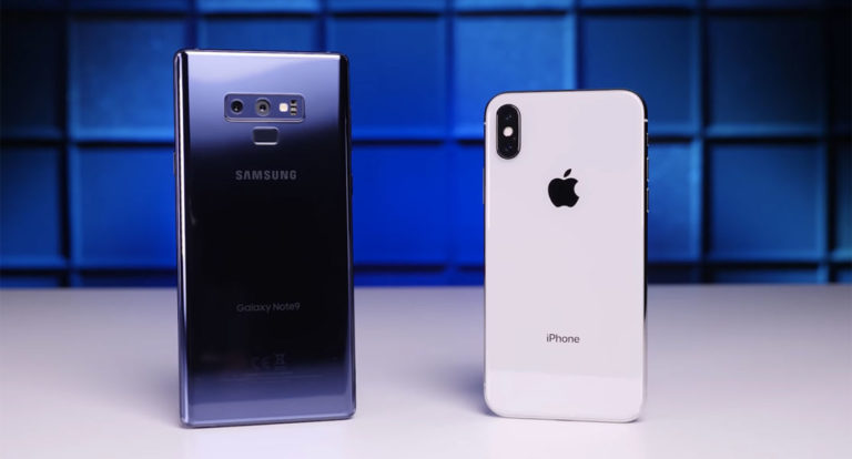 galaxy note 9 _ iphone x