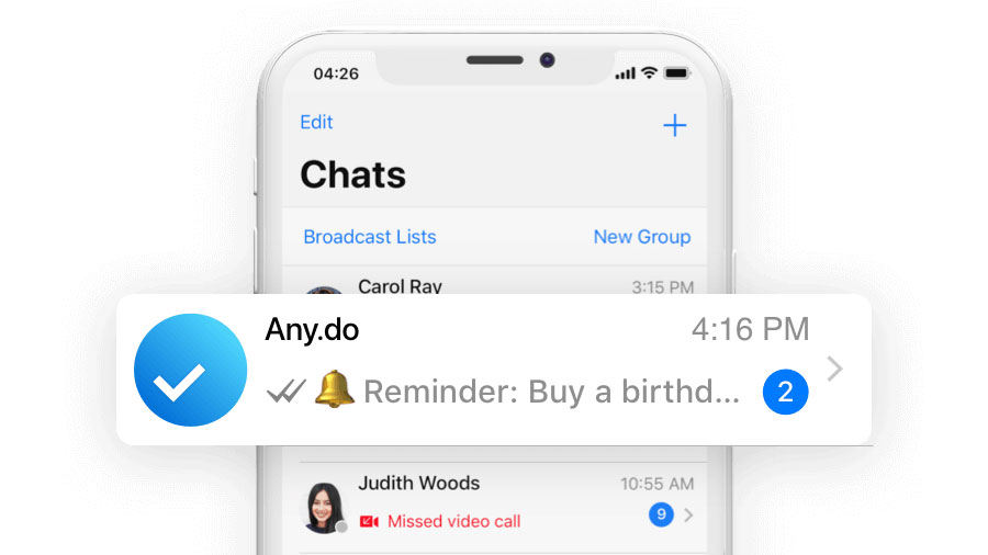 Anydo Whatsapp