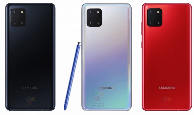 Опубликованы изображения бюджетного Samsung Galaxy Note10 Lite