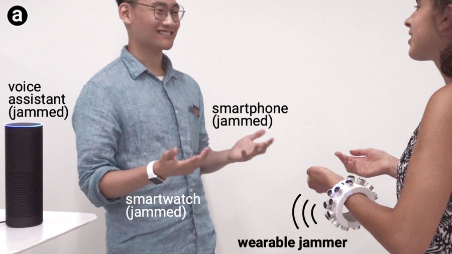 Wearable Microphone Jamming