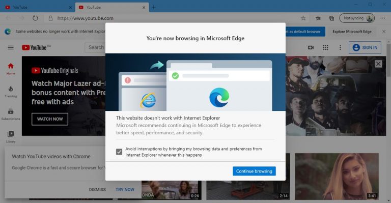 Ie Redirect Large