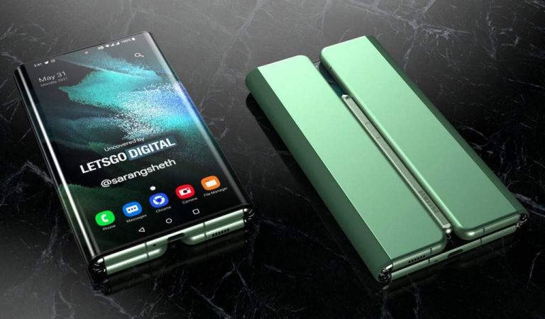 Появились рендеры планшета Samsung Galaxy Z Fold Tab, который складывается втрое