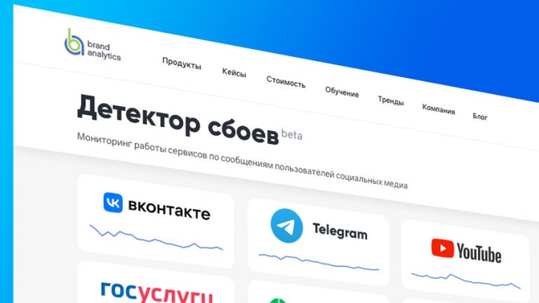 Brand Analytics запустила российский аналог Downdetector