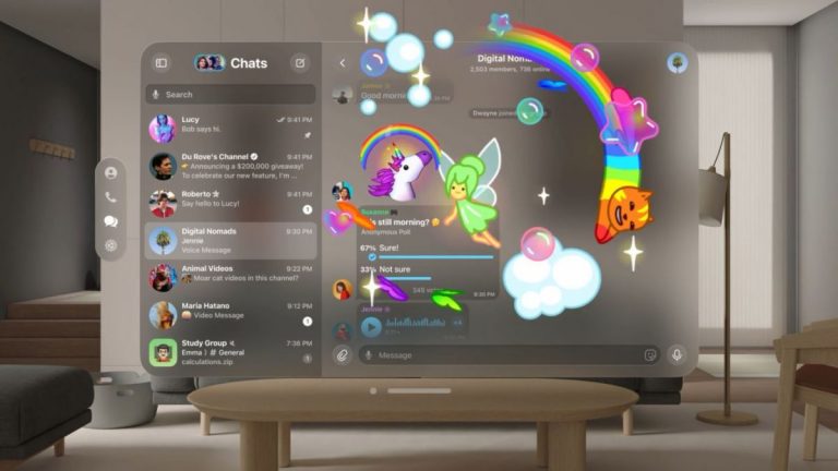 Павел Дуров показал Telegram для шлема Apple Vision Pro