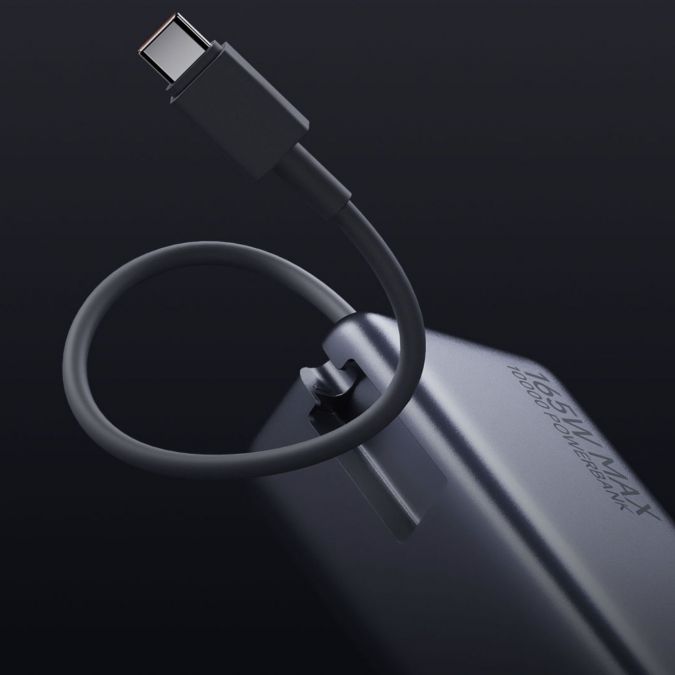 Xiaomi выпустила компактный пауэрбанк на 165 Вт со встроенным кабелем
