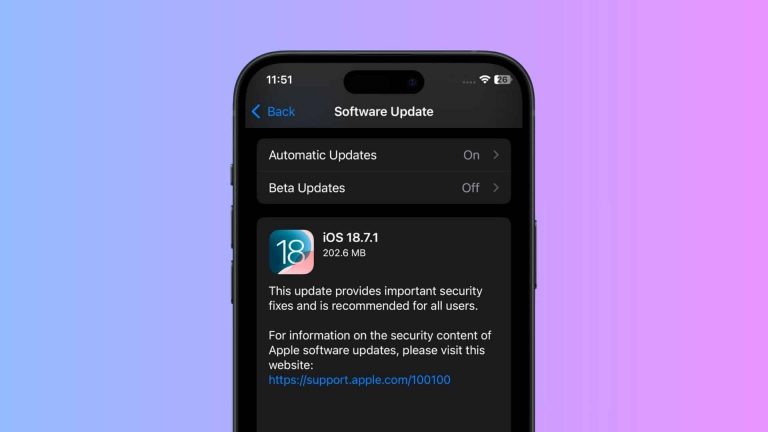 Вышли iOS 18.7.1 и iPadOS 18.7.1