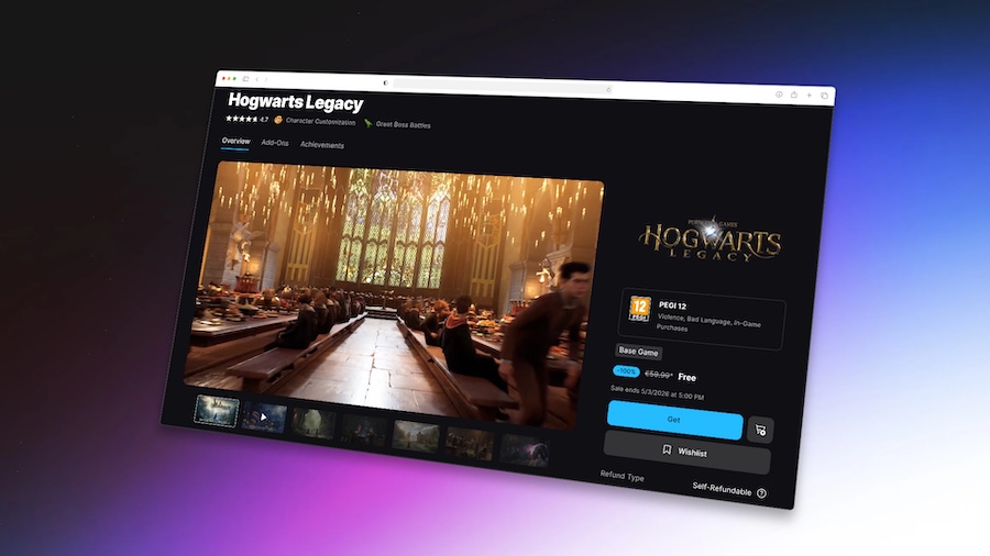 Hogwarts Legacy бесплатно раздают в Epic Games Store