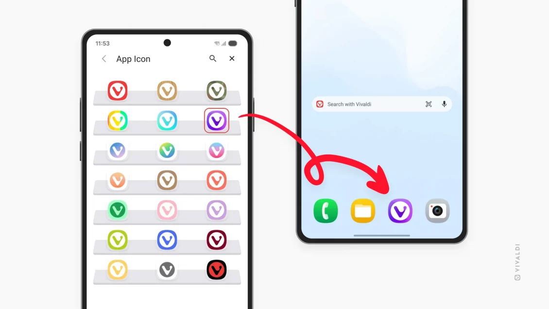 Vivaldi для Android получил настраиваемые иконки приложения и выбор просмотра PDF