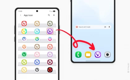Vivaldi для Android получил настраиваемые иконки приложения и выбор просмотра PDF